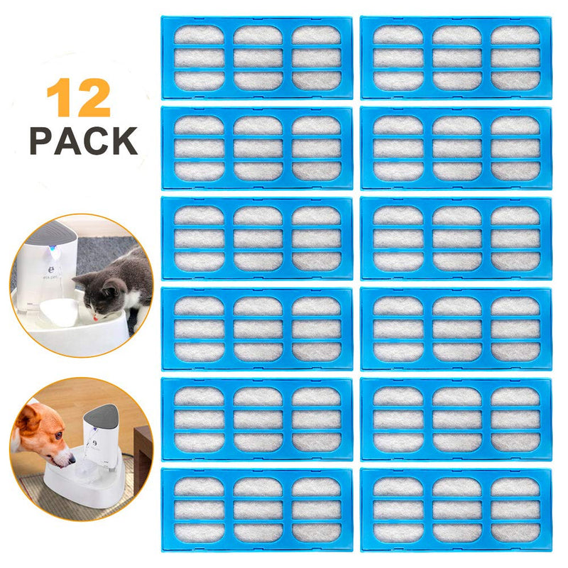 Aceshop Pet Water Fountain Replacement Filter Cartridges for Cats and Dogs 12pcs Water Filters Cartridges Compatible with Cat and Dog Pet Fountains Mate - PawsPlanet Australia