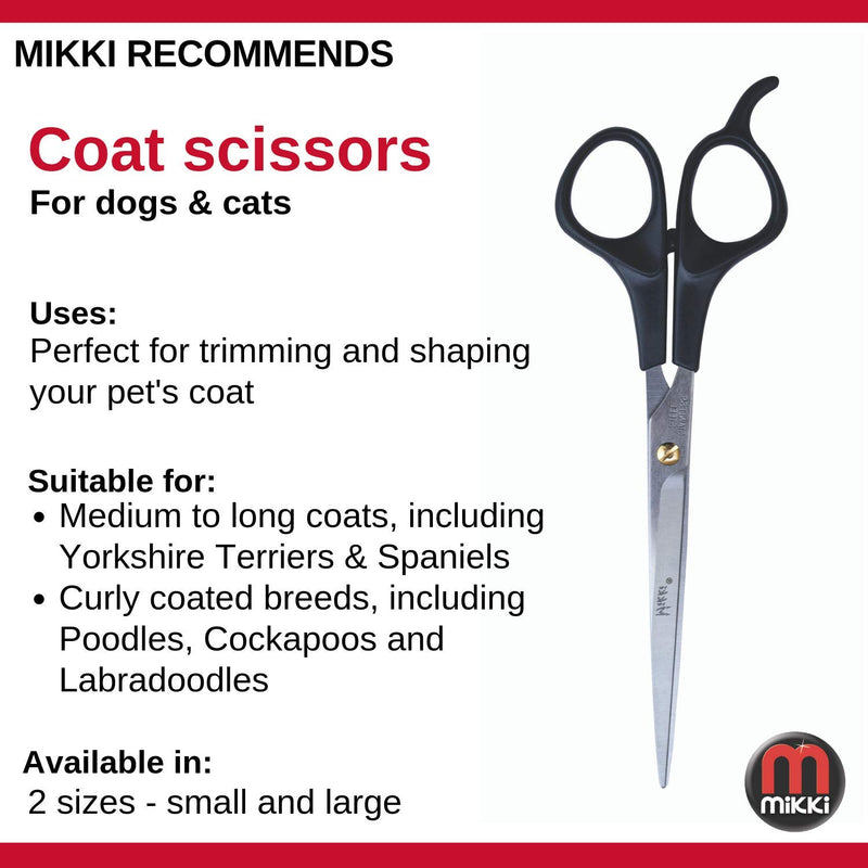 Mikki Dog, Cat Coat Grooming Scissors - Pet Shears - For Short, Medium and Long Fur Hair - Large - PawsPlanet Australia