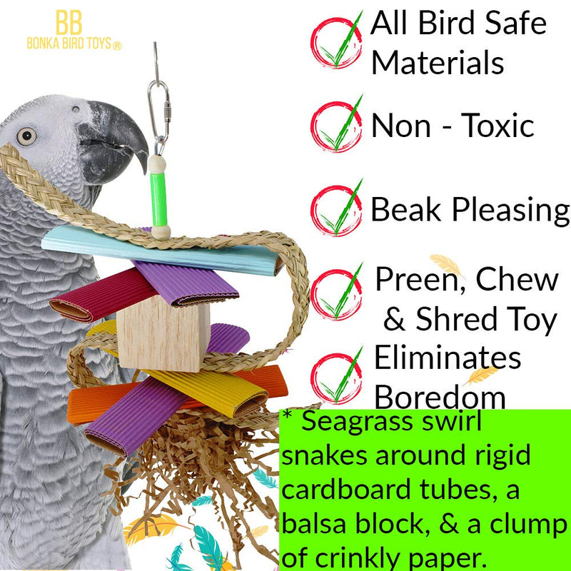 [Australia] - Bonka Bird Toys Balsa Parrot Toys cage Cages preening Cockatiel Conure Cockatiel Budgie Parakeet Balsa Swirl 