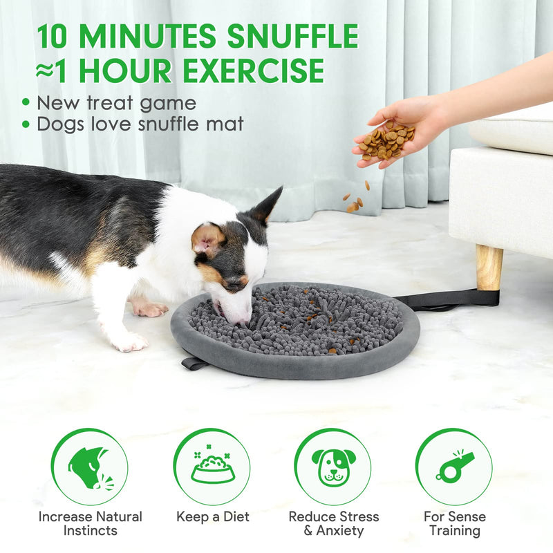 YOUTHINK Snuffle Mat for Dogs,16.9inch Food Sniffing Feeding Mat,Triple Fixed Interactive Dog Toy for Feeding,Encourages Foraging Skill and Training and Stress Relief(New Upgraded Version) - PawsPlanet Australia