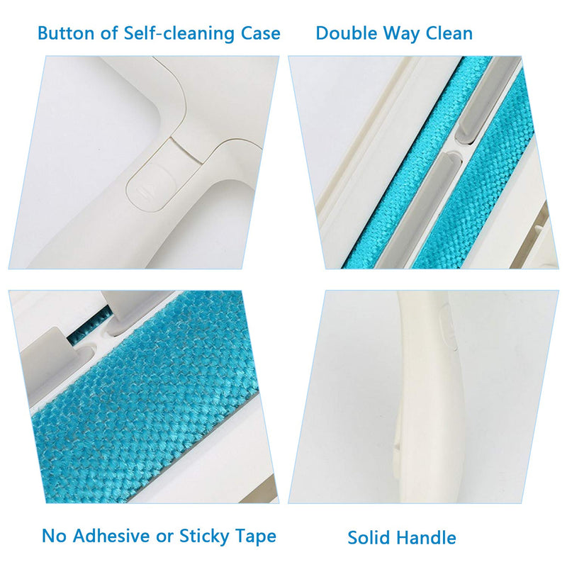 AlfaView Pet Hair Remover Brush, Double Sided Reusable Fur/Lint Remover Roller Brush with Self-Cleaning Case for Dogs,Cats,Clothes & Furniture Roller Hair Remover - PawsPlanet Australia