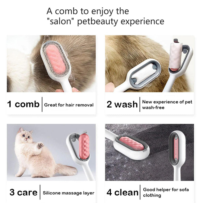 2 pieces cat brush, pet hair removal comb with water tank, cat brush with water, pet hair brush, cat brush, cat brush, cat brush short hair, ideal for grooming and pet grooming - PawsPlanet Australia
