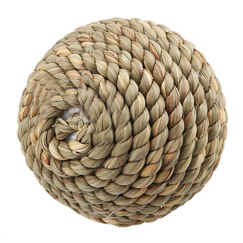 Fdit Small Pet Chewing Toy Natural Grass Rattan Balls Teeth Cleaning Grinding Toys for Rabbit Parrot Guinea Hamster Rat Small Rodents 10cm - PawsPlanet Australia