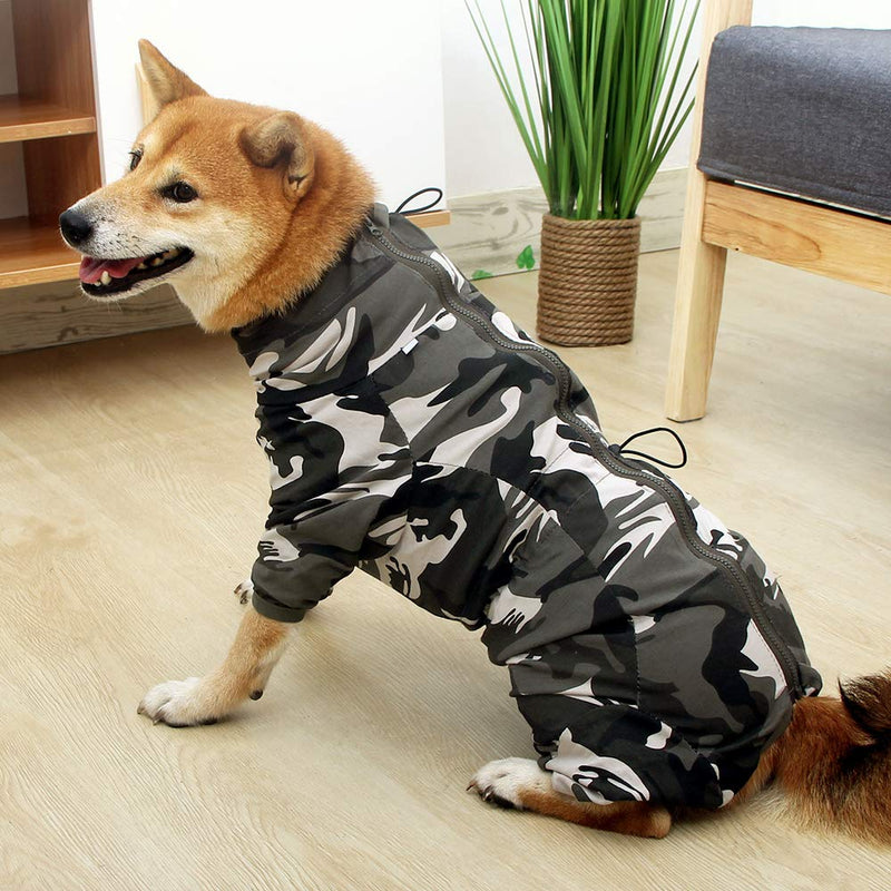 Dog Surgical Recovery Suit Onesie with Legs for Dogs Long sleeve Keep Dog From Licking Abdominal Wound Protector E-Collar Alternative after Surgery Wear Pet Supplier (Camouflage,XS) XS (Pack of 1) Camouflage - PawsPlanet Australia