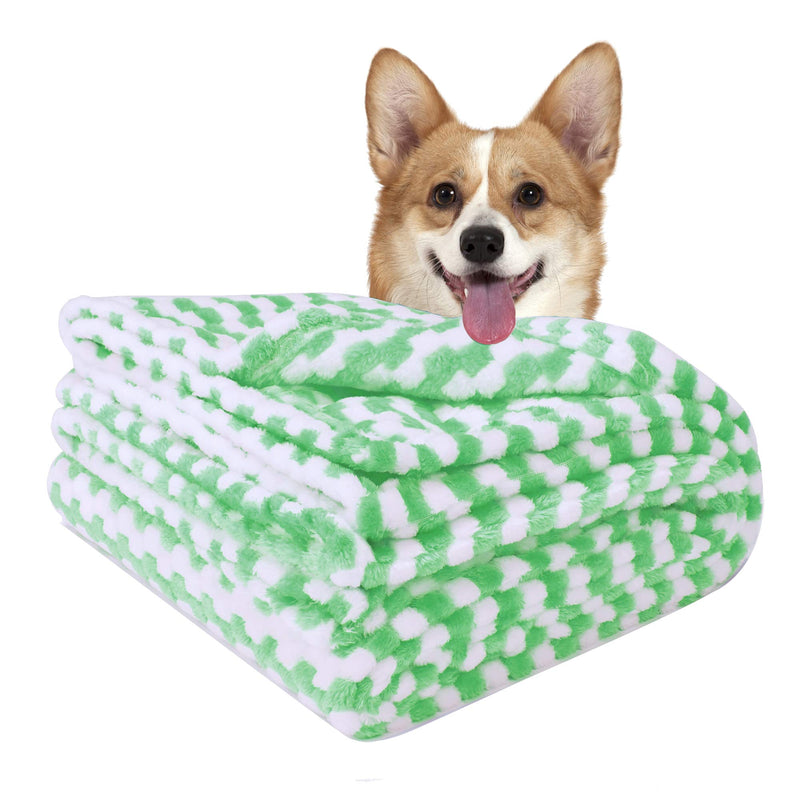 Msicyness Dog Blanket, Premium Fleece Fluffy Throw Blankets Soft and Warm Covers for Pets Dogs Cats S（24*32 inches） 1 Pack Green - PawsPlanet Australia