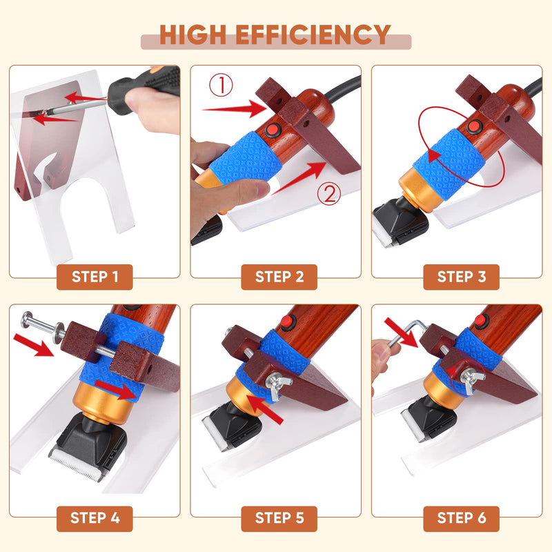Carpet Trimmer with Shear Guide, Aomdom 200W Electric Tufting Scissors Adjustable Speeds Carpet Cutter Dog Clipper for Modeling Cut Pile Carpet Tufting - PawsPlanet Australia