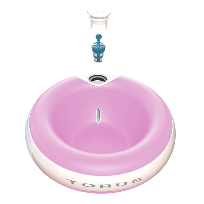 Torus 2-Liter Water Bowl, Pink - PawsPlanet Australia