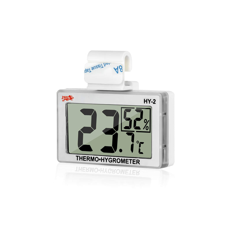 Reptile Thermometer Hygrometer LCD Digital Humidity Gauge Digital Thermometer Hygrometer for Reptile Terrarium Digital Reptile Tank Thermometer Hygrometer with Hook Ideal for Reptile Tanks (Silver) Silver - PawsPlanet Australia