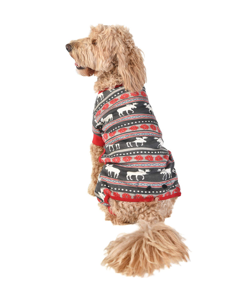 [Australia] - LazyOne Flapjacks, One-Piece Dog Sweater, Matching Family Pajamas for Dogs Small Moose Fair Isle Dog Flapjack Onesie 