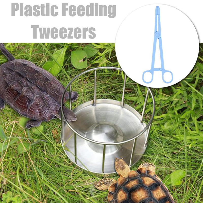 NA 2 Pcs Reptile Feeding Clips Reptile Terrarium Plastic Tongs Pet Raising Feeding Tool for Amphibians Reptile Animal 24.5cm - PawsPlanet Australia