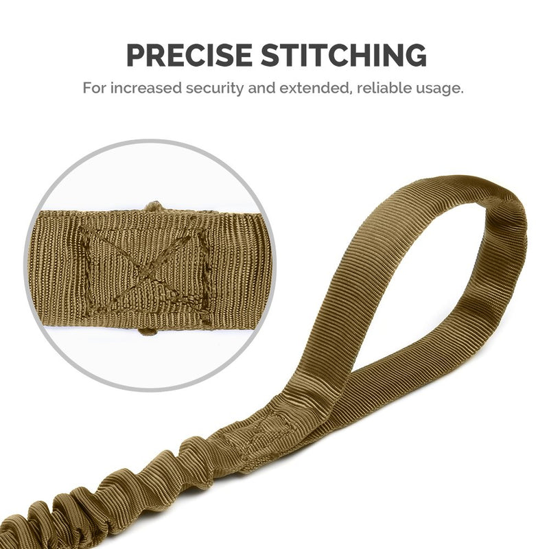 [Australia] - OutdoorMaster Bungee Dog Leash, Improved Dog Safety & Comfort Advanced: Tan 