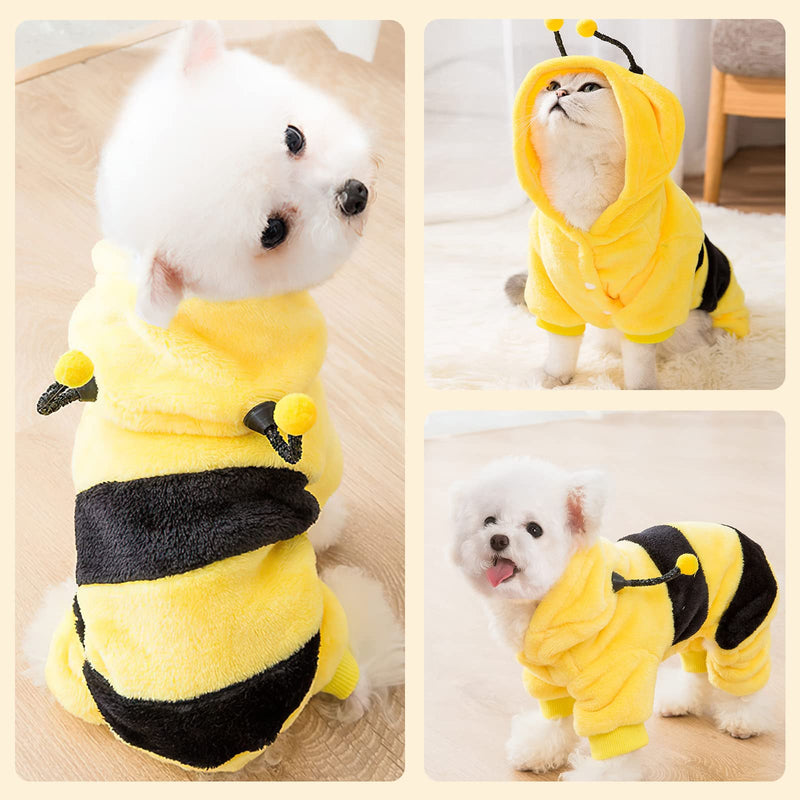 Galatée Small Dog Jumpsuit, Cute Pet Clothes Winter Warm Coat for Small and Medium Pets, Pet Overalls Cozy Winter Puppy Coats Jacket（XS, Love Bear XS - PawsPlanet Australia