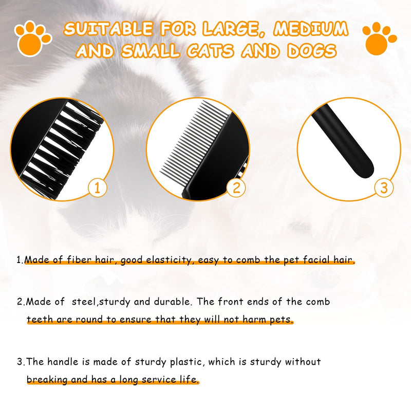 2 pieces tear stain removal comb, dog eye care comb, double-sided dog eye comb for removing crusts and mucus - PawsPlanet Australia