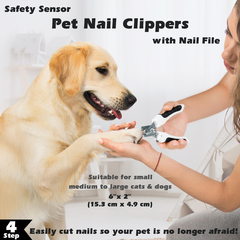 Augwind 6PCS Dog Grooming Kit I Dog Brush for Shedding I Slicker Brush For Dogs I Dog Comb I Cat&Dog Nail Clipper with Nail File I Dog Bath Brush I Premium Pet Supplies Set (Cute Penguin Design) - PawsPlanet Australia