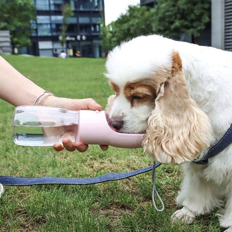 Biaobiao Pet Outdoor Water Cup Portable Accompanying Cup Feeding Cup Dog Drinker Cat Travel Out Dual-use Drinking Cup (Pink) Pink - PawsPlanet Australia