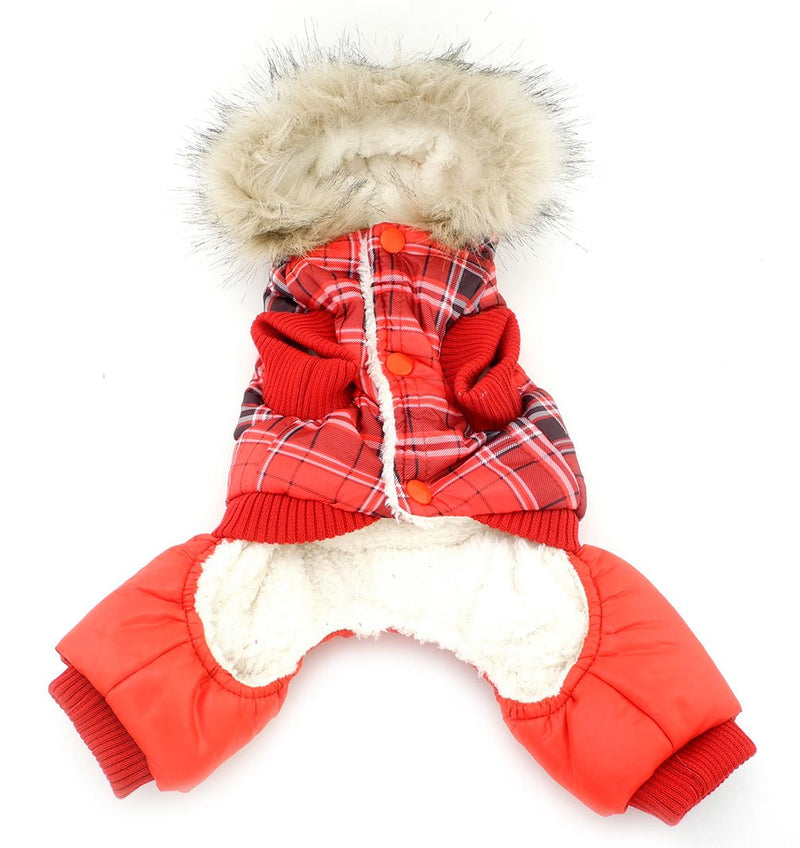 [Australia] - SMALLLEE_Lucky_Store XY000315-L Dog Coat Fleece Lined Hoodies Jumpsuits Outfits L 