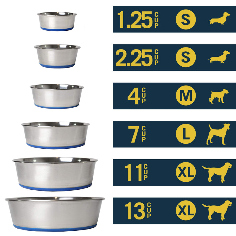 Our Pets DuraPet Dog Bowls, Dog Food Bowls & Dog Water Bowls (Stainless Steel Dog Bowl Great Alternative to Ceramic Dog Bowls) Large Dog Bowls, Dog Bowls Medium Sized Dogs & Dog Bowls Small Size Dog 1.25 Cups - PawsPlanet Australia