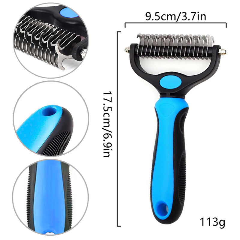 Dog brush undercoat Cat brush long hair Double-sided 9+17 dog brush Undercoat brush against matting and undercoat Grooming brush for pet care Against matting and undercoat - PawsPlanet Australia