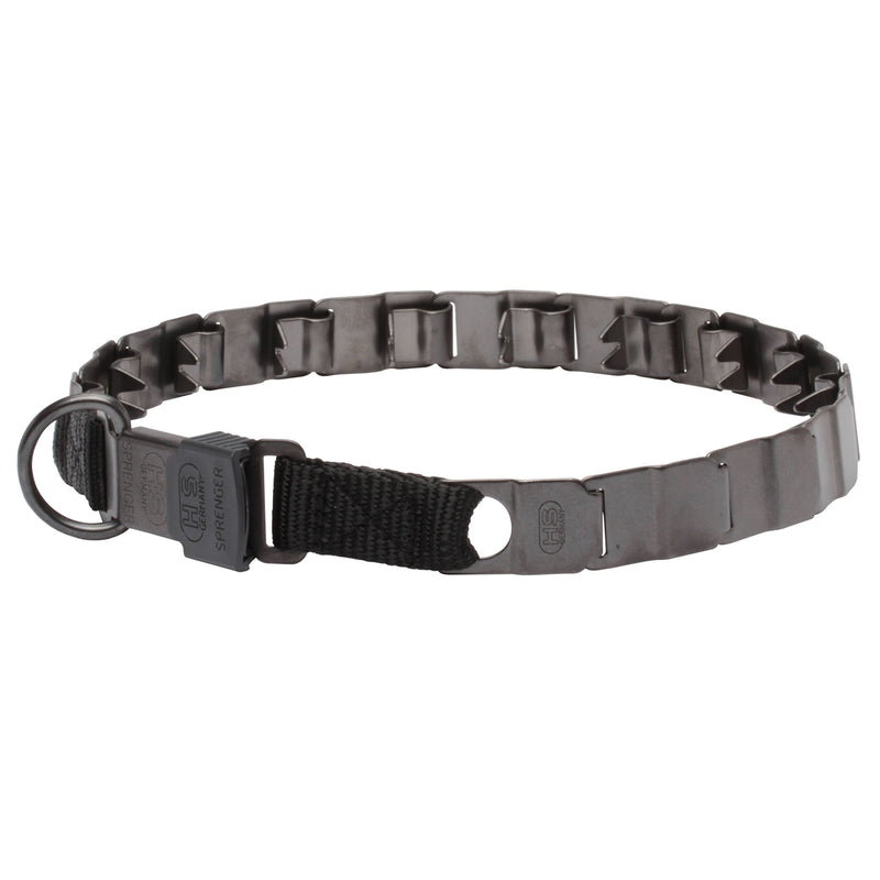 Herm Sprenger Black Stainless Steel Matt Neck Tech Sport Dog Collar - 23 3/5 inches - PawsPlanet Australia