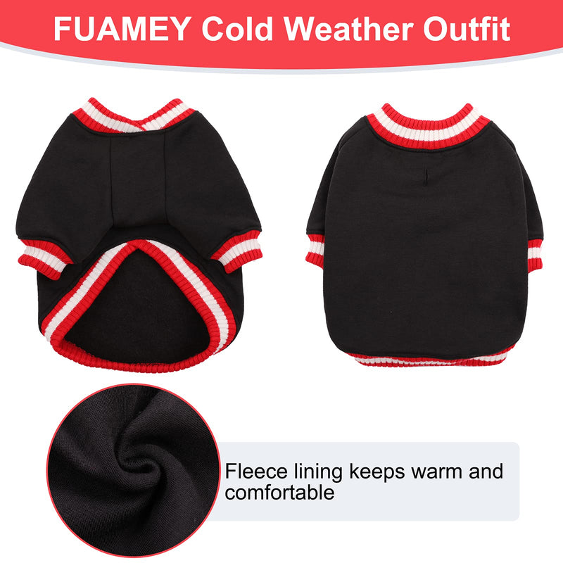 FUAMEY Dog Pullover Sweater, Dog Winter Coat Cold Weather Outfit Dog Clothes Warm Dog Jacket Small Medium Large Dog Winter Vest Easy on Puppy Boy Girl Sweater X-Small black - PawsPlanet Australia