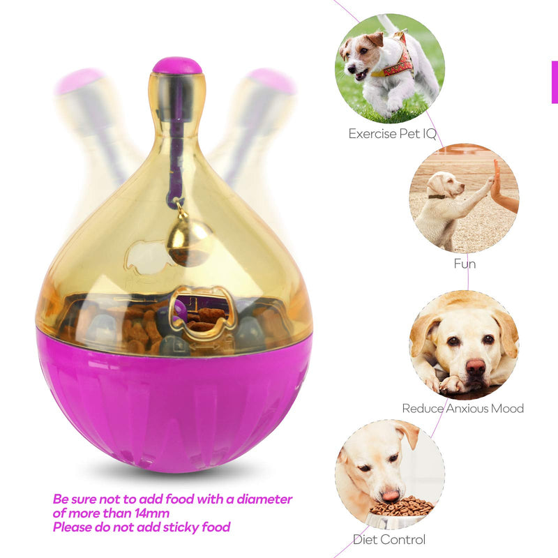 HALOVIE Puzzle Toys for Dogs Feeder Toy Treat Ball Puppy Food Dispenser Slow Feeding IQ Training for Boredom Cats Small Dogs Pink - PawsPlanet Australia