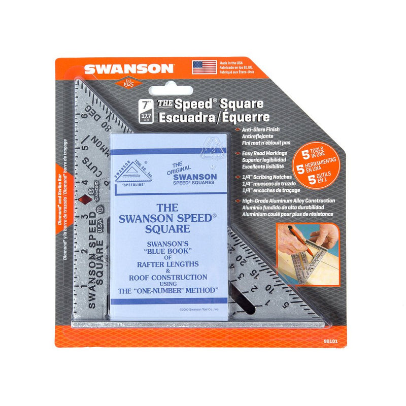 Swanson Tool Co S0101 7 Inch Speed Square 7" Speed Square - PawsPlanet Australia