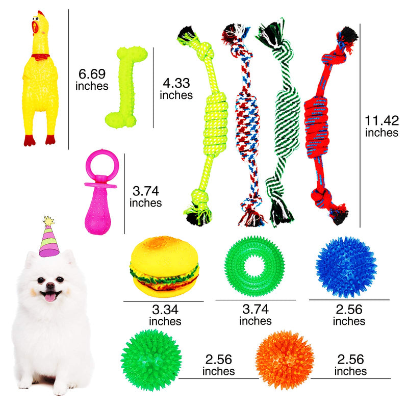 Dog Toys for Aggressive Chewers,Dog Rope Toys Tup of War Dog Toy,Ball Thrower for Dogs,Dog Squeaky-Puzzle Toys,Tough-Interactive Dog Toys Pack for Midle-Small Dog - PawsPlanet Australia