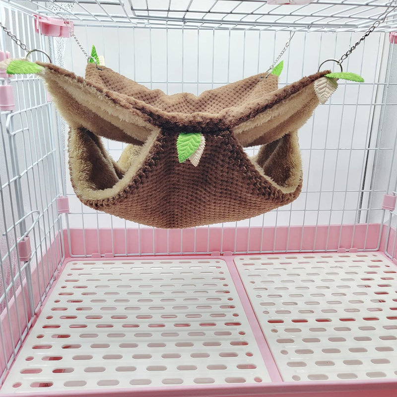 LEFTSTARER Guinea Pig Ferret Rat Hammock Toy Small Animal Cage Accessories Hideout Tunnel & Bunkbed Hammock for Rat Ferret Guinea Pig Hamster Sugar Glider Chinchilla - PawsPlanet Australia