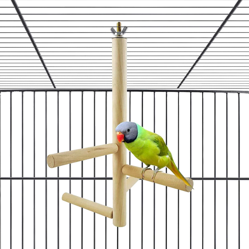 Hamiledyi Parakeet Perch,Bird Natural Wood Stand,Parrot Cage Top Wooden Branches for Standing,Toys for Small Medium Parrots Conure Budgie Lovebirds Style-A - PawsPlanet Australia