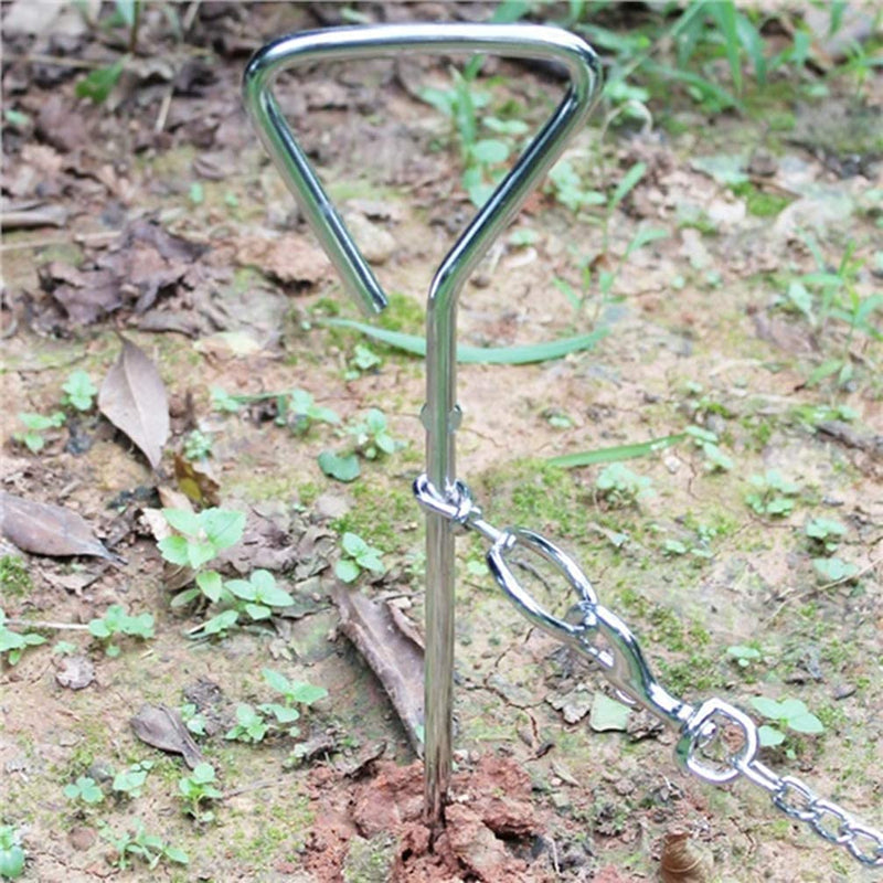 Dog Stake Metal, Pet Stake Spiral Tie-Out Pet Supply Tether Dog Leash Anchor Stakes with Spiral Shape Suitable for Outdoor Yard and Camping Small, Medium and Large Pets, Stake-Out Spike, Dog tie out - PawsPlanet Australia