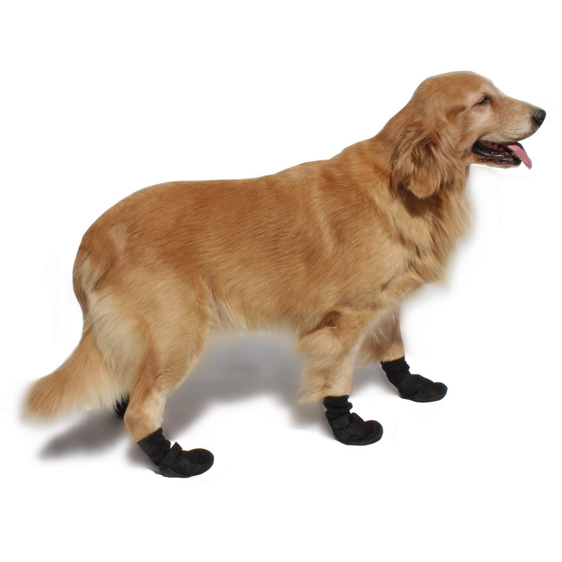 [Australia] - Dog Shoes Boots with Mesh Nonslip Rubber Soles to Protect Hardwood Floor and Prevent Scratching Licking Size XL Inner Sole: 3.4"x2.9" Black 