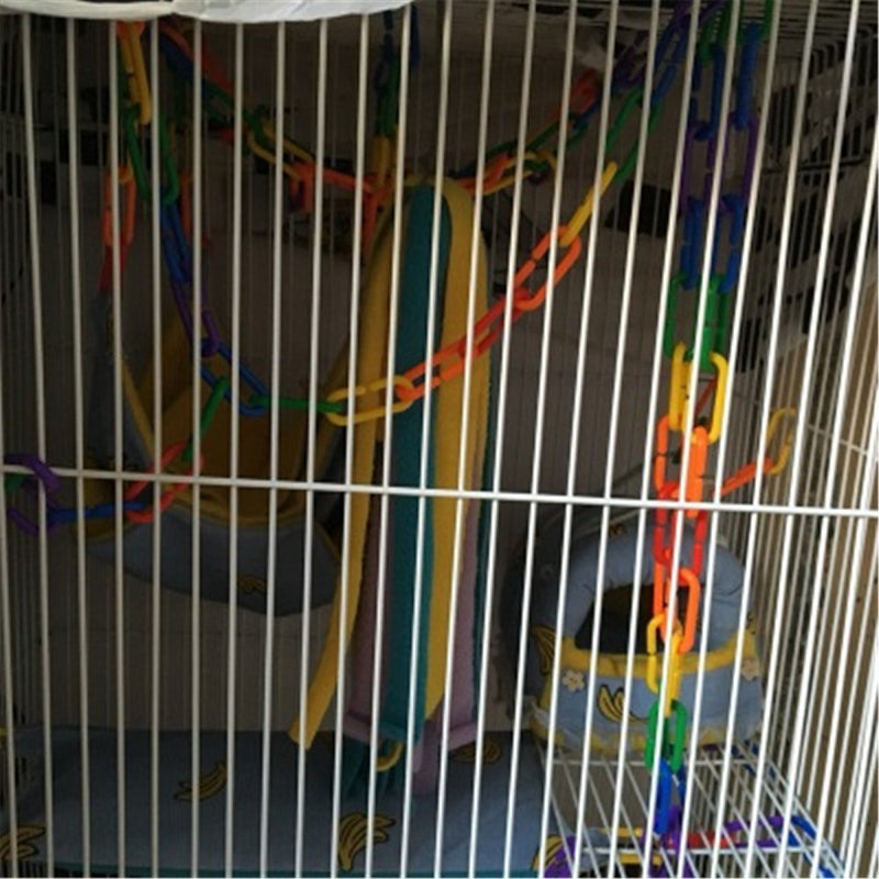 [Australia] - YUYUSO 100 Piece Plastic C-Clips Hooks Chain Links C-Links Rat Parrot Bird Toy Cage 