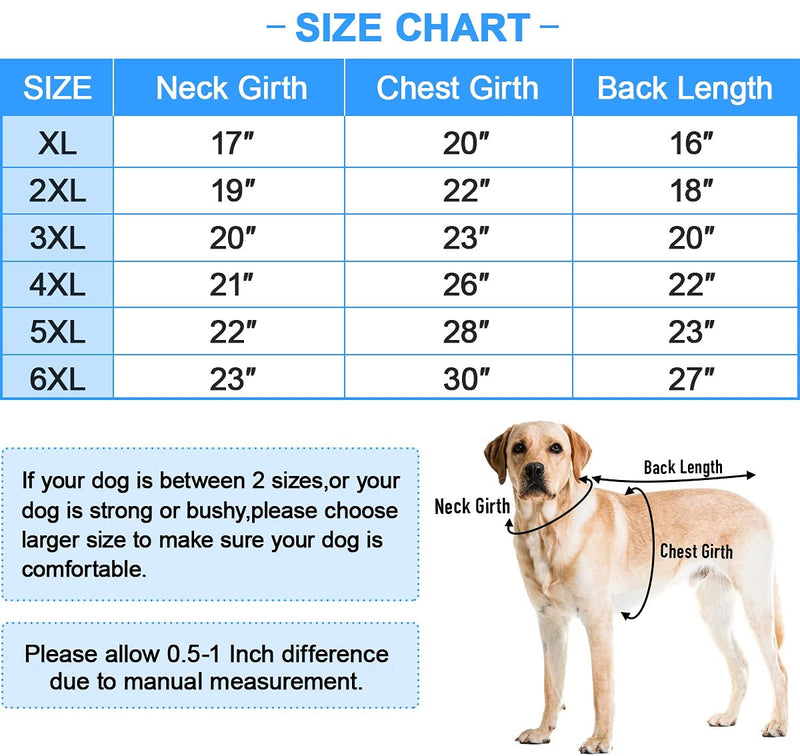 Taglory Dog Winter Coats, Waterproof Reflective Dog Coat for Cold Weather, Zip Up Dog Jacket for Medium Large and Extra Large Dogs X-Large (Pack of 1) Blue - PawsPlanet Australia