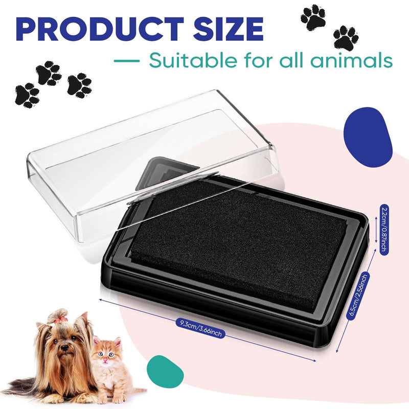 Cat and Dog Pet Paw Print Kit No Mess Safe Paw Print Ink Pad for Puppy Animal Memorial Gifts Pet Friendly, Black Ink - PawsPlanet Australia