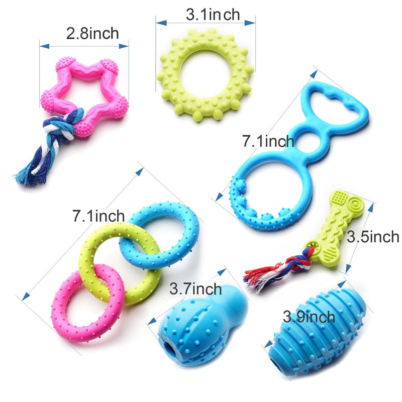 [Australia] - SZKOKUHO 17 Packs Durable Pet Puppy Dog Chew Toys Set Puppy Teething Ball Toys Puppy Rope Dog Tug Toy Safety Design 17 Pcs 