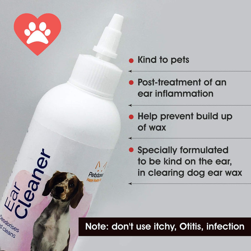 Petstoreo Dog Ear Cleaner - Created by UK Vets - Calming Sweet Pea & Vanilla Scent - 230ml - PawsPlanet Australia