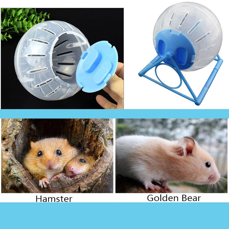 ALSOMTEC Hamster Ball Small Animal Water Bottles No Drip with Hamster Food Bowl and Small House 4 in1 Hamster Suit Hamster Mini Jogging Running Ball Diameter 4.8 inches Hamster Water Bottle 125LM - PawsPlanet Australia