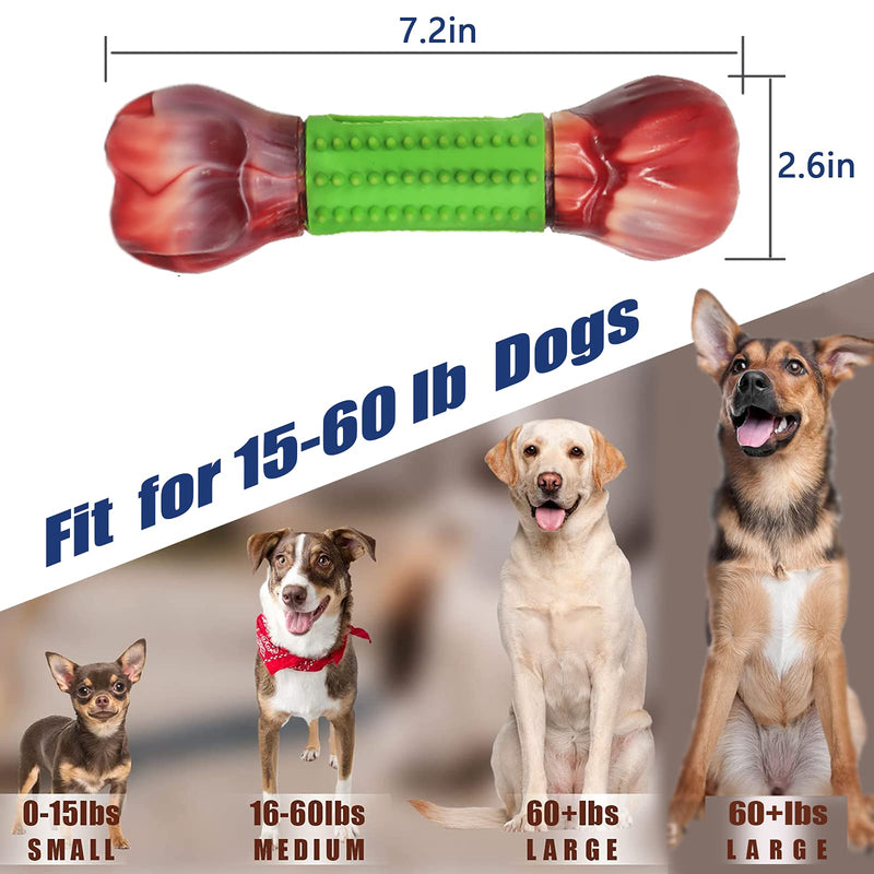 Dog Toys for Aggressive Chewers Large Breed, NBiefuny Durable Dog Chew Toys, Indestructible Dog Toy, Dog Bones Made with Nylon and Rubber, Medium Puppy Chew Toys Teething chew Toys - PawsPlanet Australia