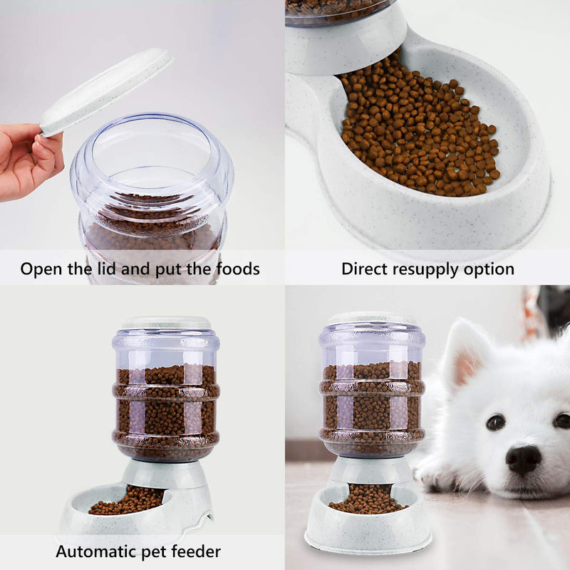 [Australia] - ANKII Pet Feeder Food and Water for Dogs and Cats, Automatic Water Food Dispenser, Natural Gravity Feeding Supplies for Small Large Dog Pets Puppy Kitten Rabbit Bunny 