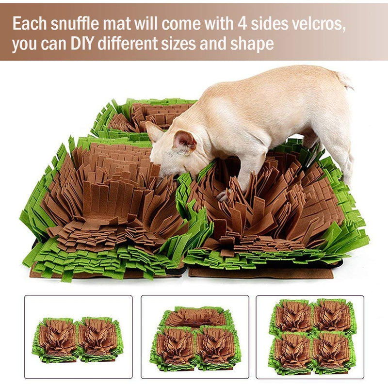 Companet Pet Dog Feeding Mat, Snuffle Mat for Dogs Interactive Pets Puzzle Toys,Dog Smell Nosework Training for Encourages Natural Foraging Skills,Durable and Machine Washable Pet Activity Play Mat Green - PawsPlanet Australia