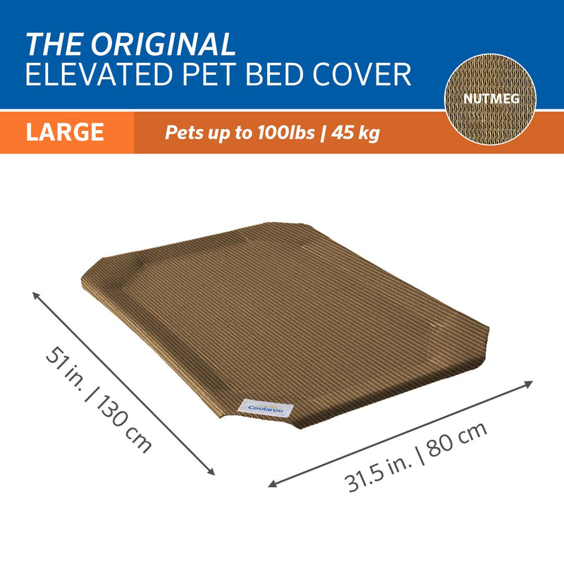 Coolaroo Pet Bed Replacement Cover Large Nutmeg - PawsPlanet Australia