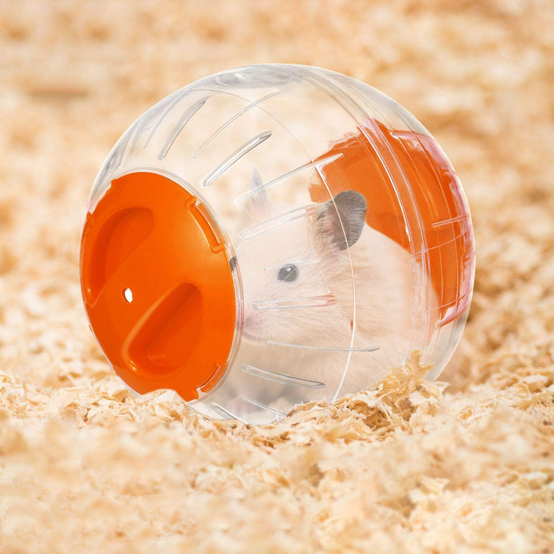 JUILE YUAN Hamster Exercise Ball, Silent Hamster Mini Running Activity Exercise Ball 4.72 inch Toy Transparent Hamster Ball Dog Special Toy Ball Small Animals Cage Accessories Blue - PawsPlanet Australia