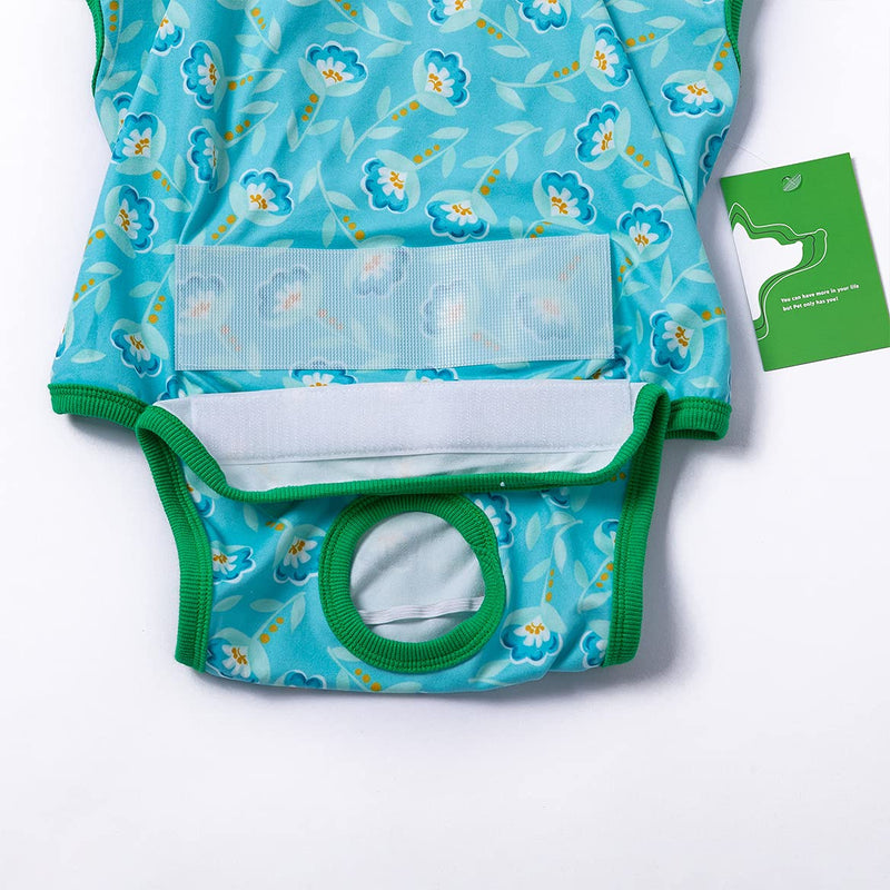 Petwarm Dog Recovery Suit, Puppy Surgery Shirt with Diaper, Cone Alternative After Sugery Soft, Easy to Put?Poo Blue XS - PawsPlanet Australia