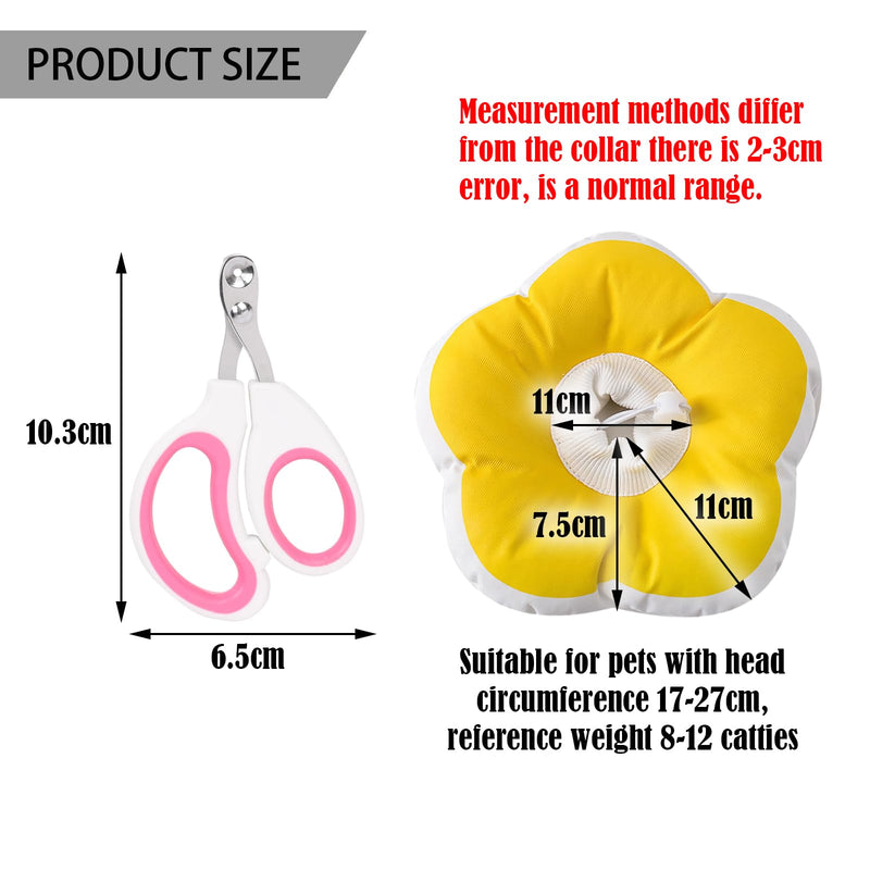 TYXHXTF 2PCS Cat Neck Brace, Adjustable Neck Brace Cat Collar, Anti Bite Safety Protective Collar, After Surgery Pet Protective Collar, for Dogs Puppies Kittens - PawsPlanet Australia