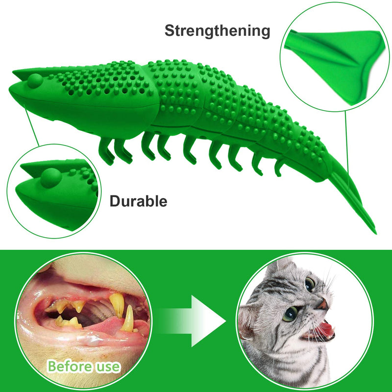 [Australia] - HETOO Cat Catnip Toys,Interactive Cat Toothbrush Chew Toy for Kitten Kitty Cats Teeth Cleaning Dental Care, Crayfish Shape Pet Toy Cat 