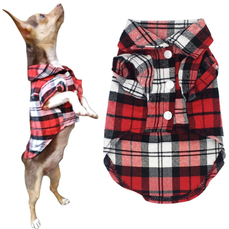 [Australia] - CT COUTUDI Pack Muti 3pcs Puppy Shirt Pet Basic Plaid Shirt Cat Dog T-Shirt Clothes Pet Plaid Polo Clothes Shirt Cat T-Shirt for All Seasons XL 