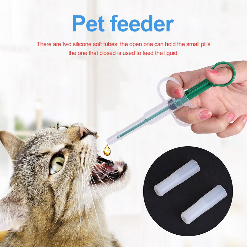 5pcs Pets Medicine Dispenser Handy Liquid Feeder Round-Headed Soft Tip Syringe Dropper for Little Pets Dogs Cats - PawsPlanet Australia