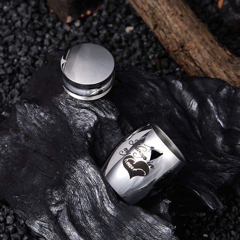 CAT EYE JEWELS Mini Keepsake Urn for Human Ashes Stainless Steel Cremation Urns Memorial Ashes Small Keepsake Ashes S Silver Heart - PawsPlanet Australia