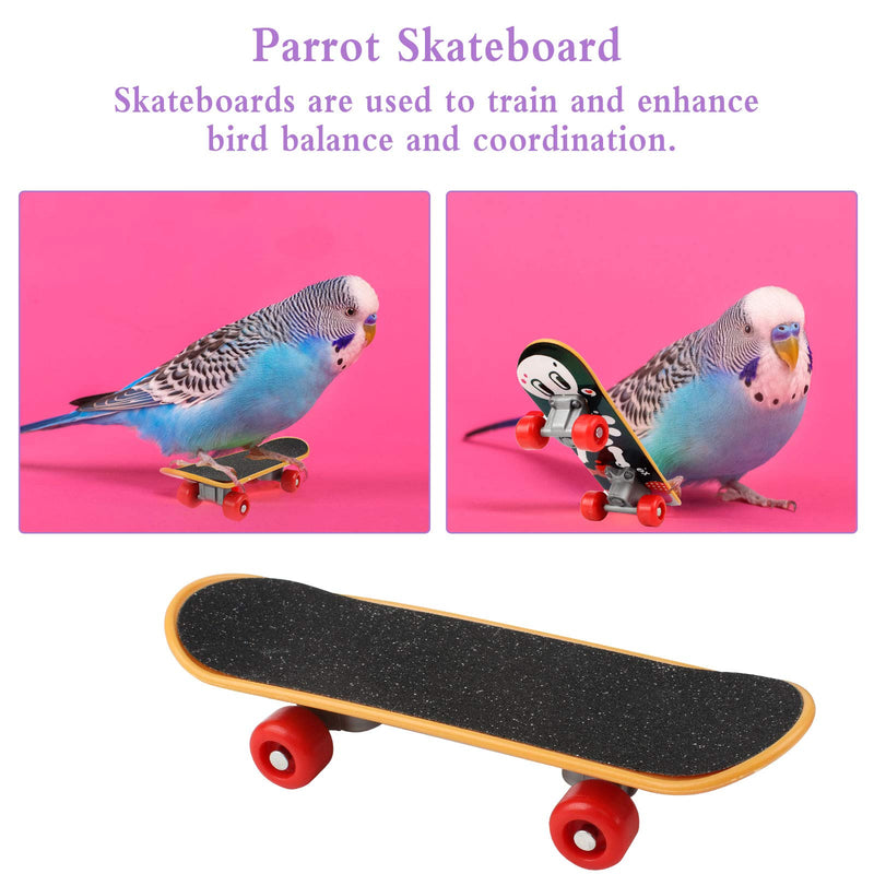 Huahao Birds Toys Parrot Toys Set, Parrots Training Toys and Accessories, Parrot Skateboard Parrot Cart Ball Ferrule - Random Color - PawsPlanet Australia