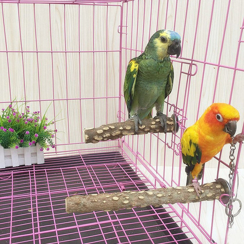 [Australia] - PIVBY Bird Perch Nature Wood Prickly Parrot Stand Toy Branch Platform Paw Grinding Stick for Small Medium Birds Cockatiel Parakeet Conure Cage Accessory Pack of 3 